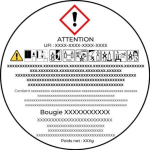 Planche de 12 étiquettes CLP avec AFNOR ronde 60mm - Mes CLP