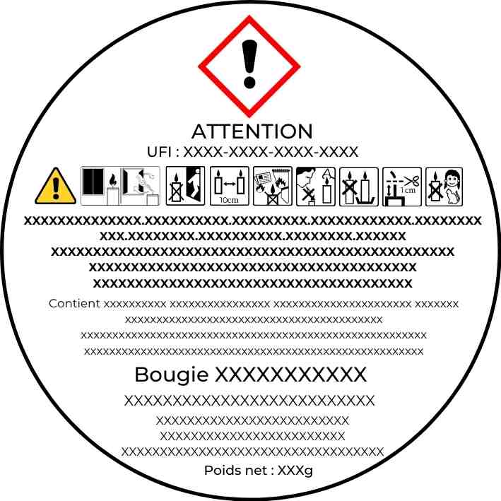 Planche de 12 étiquettes CLP avec AFNOR ronde 60mm - Mes CLP